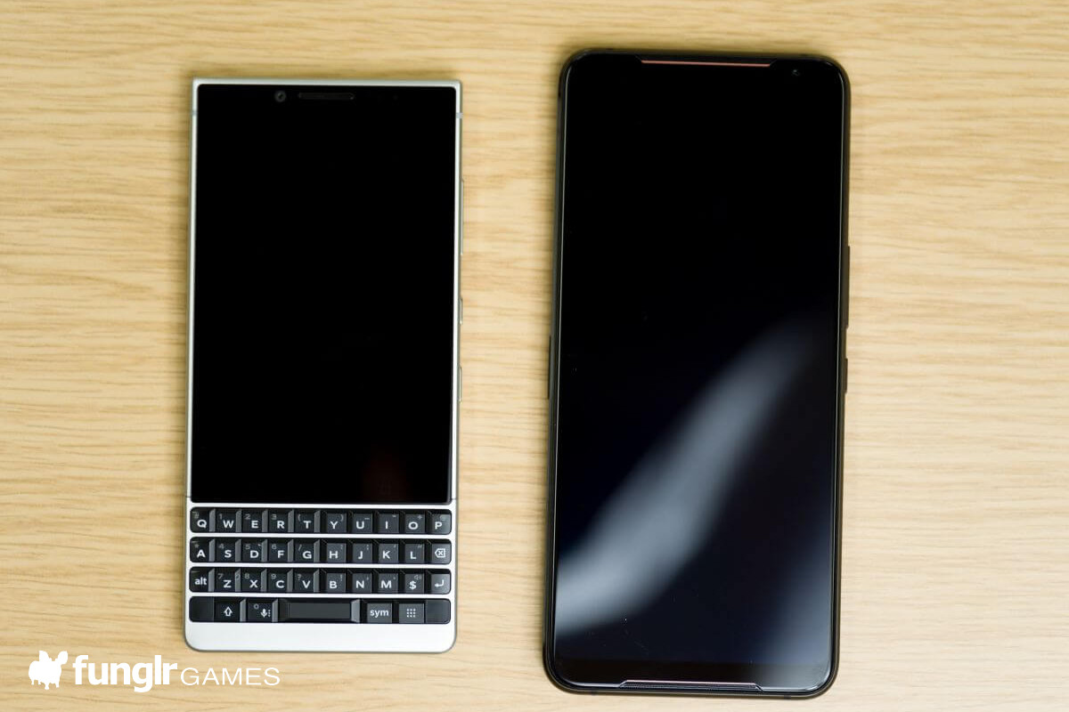 大 ... 6.59 英寸寬顯示屏與 BlackBerry KEY2 相比