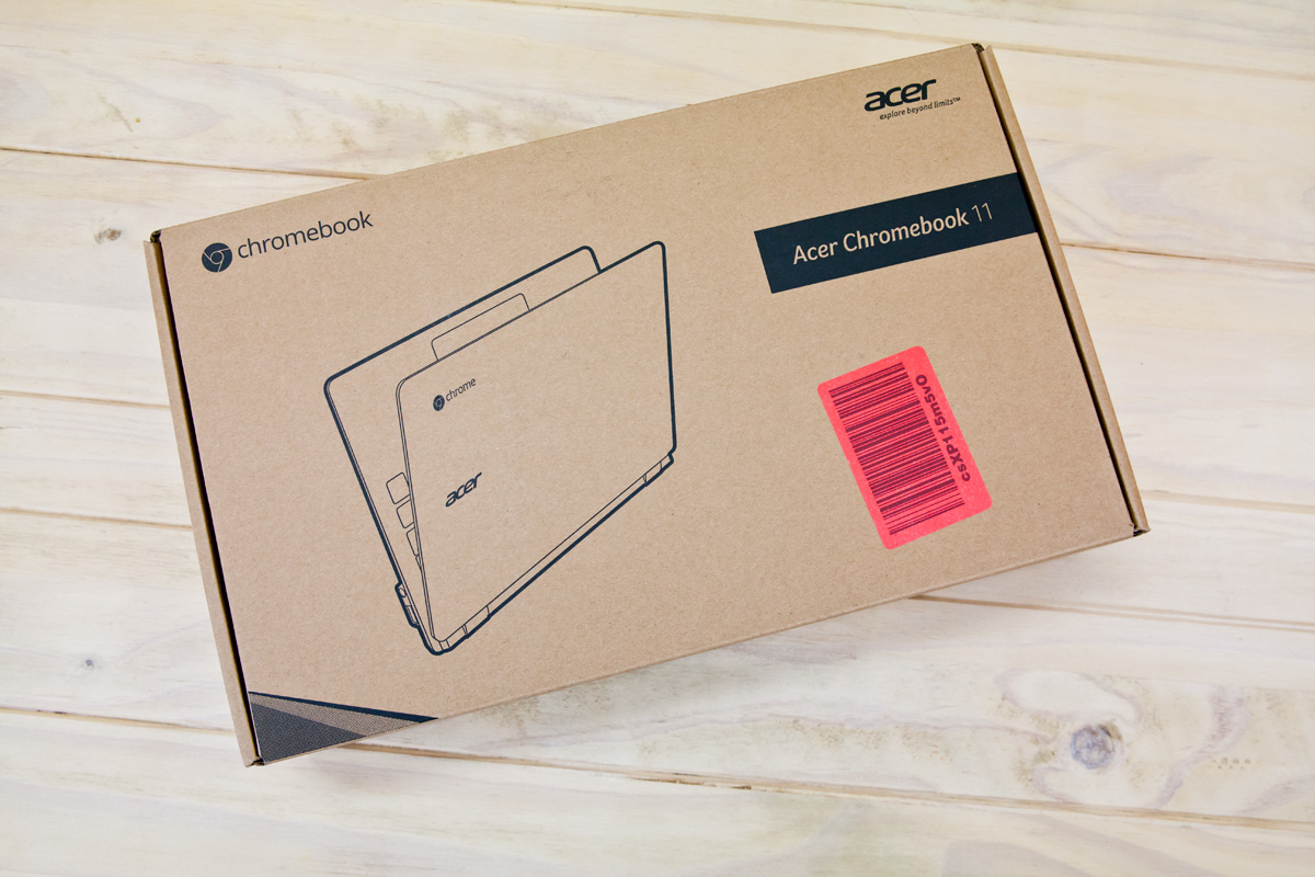 Acer Choromebook11 外箱の様子
