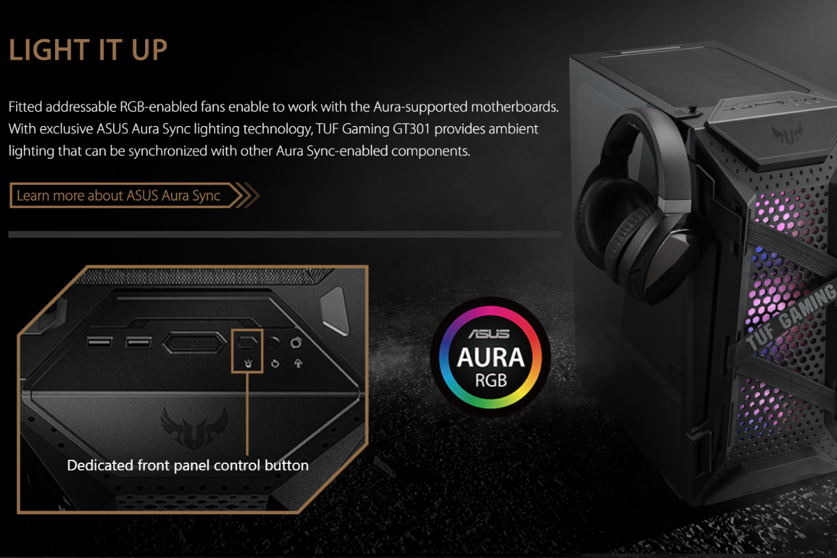 Aura Sync対応で魅力的なライティングを実現