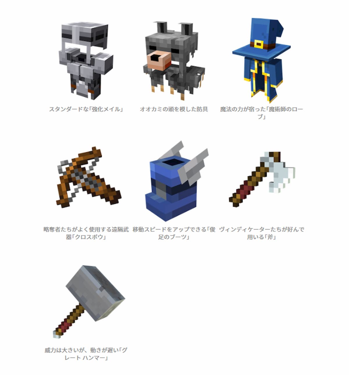 Minecraft Dungeons アイテム