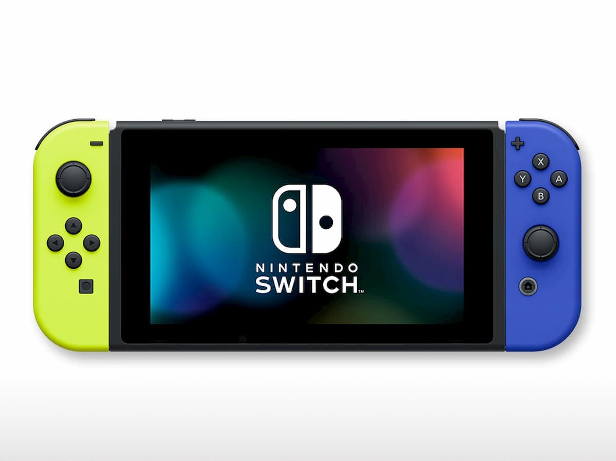 「Nintendo Switch」(Joy-Con(L)ネオンイエロー/(R)ブルー＋ストラップ ブラック2本)