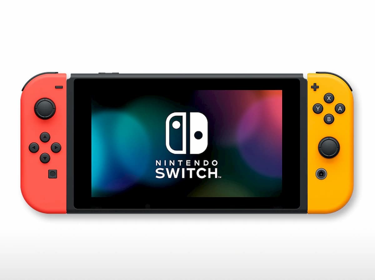 "Nintendo Switch"(Joy-Con(L)ネオンレッド/(R)ネオンオレンジ＋ストラップ ブラック2本)