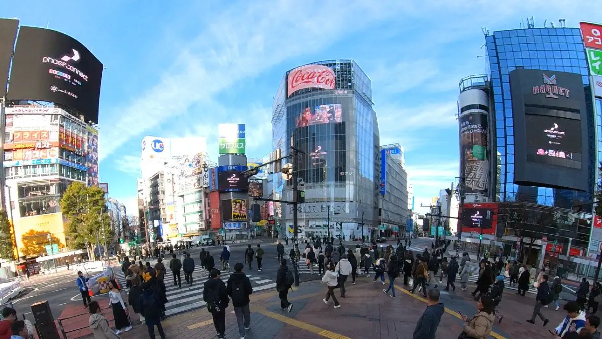 澀谷十字路口5面屏廣告