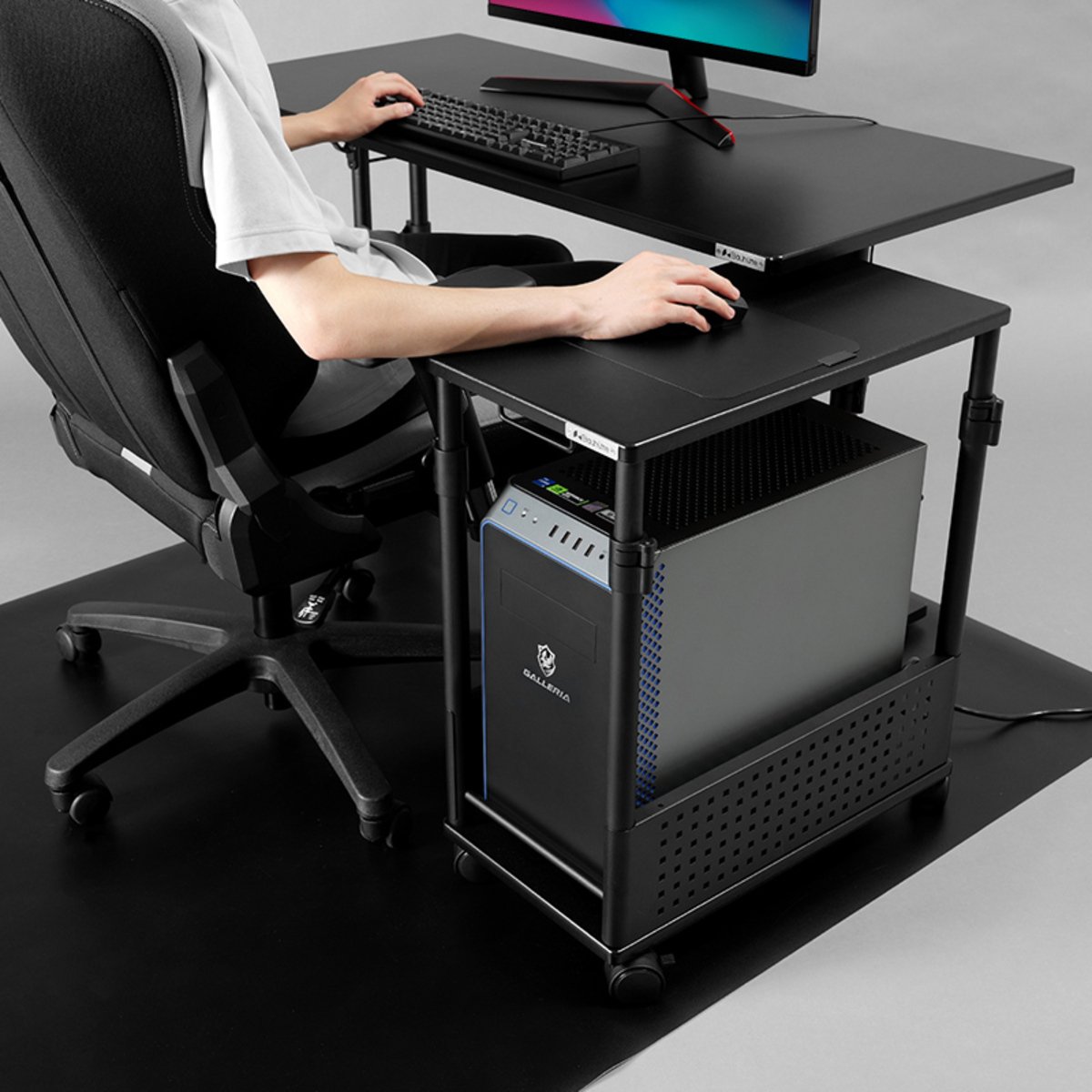 可升降L型辦公桌緊湊型BHD-550H